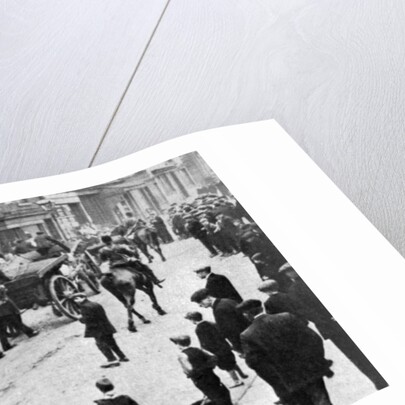 Soldiers convoying coal carts during the strike, Sheffield by Anonymous
