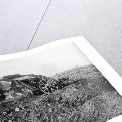 A tank in action on the Western Front, Somme, France, First World War by Anonymous