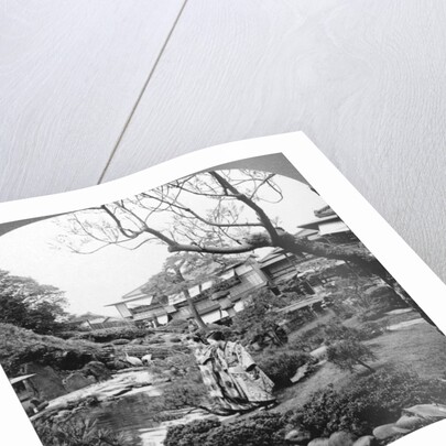 Japanese maids in a garden by BL Singley