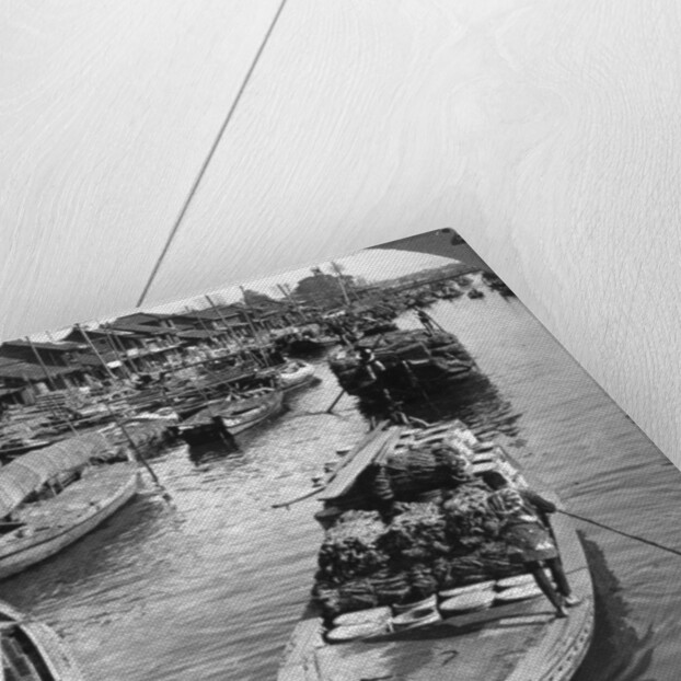 A busy freight canal in Tokyo, Japan by Underwood & Underwood