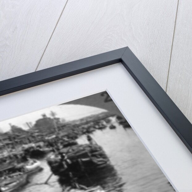 A busy freight canal in Tokyo, Japan by Underwood & Underwood