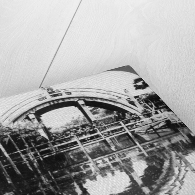 A semi-circular bridge in Japan by Underwood & Underwood