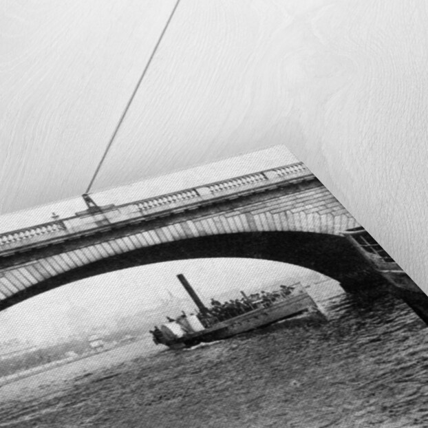 A steamer passing underneath Waterloo Bridge, London by Anonymous