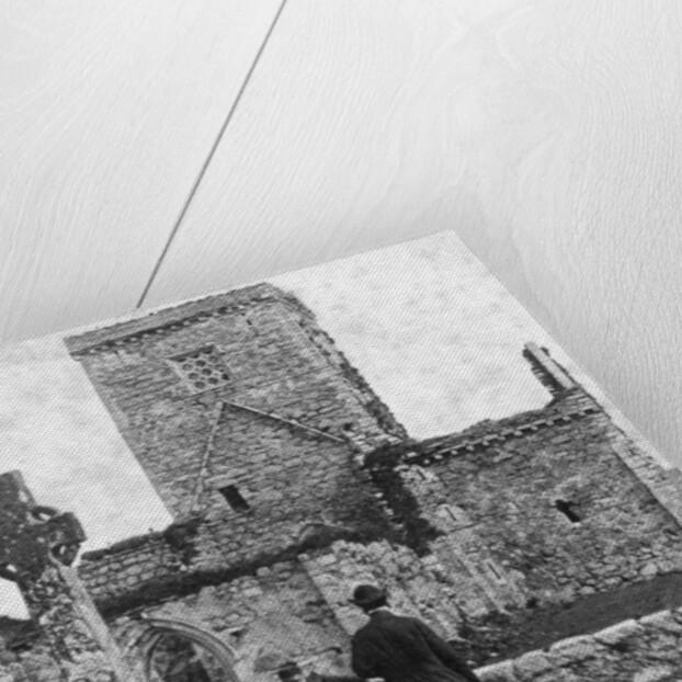 Ruins of the cathedral and St Martin's Cross, Iona, Argyll and Bute, Scotland by George Washington Wilson