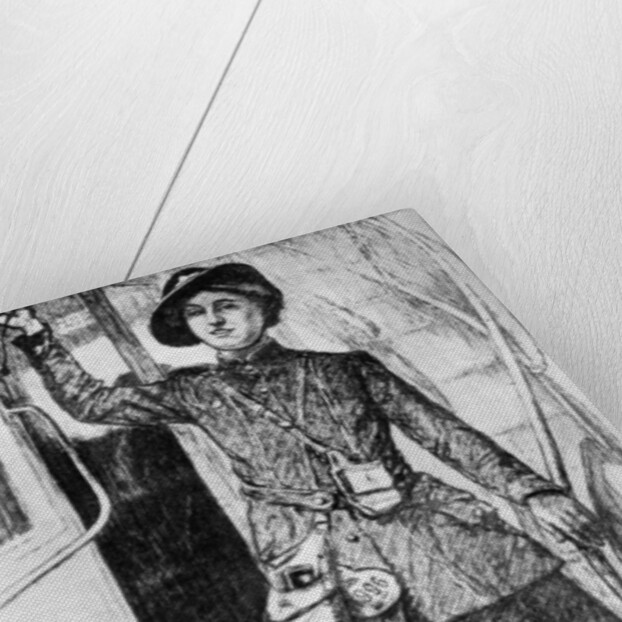 The War at Home: Bus Conductress by Archibald Standish Hartrick