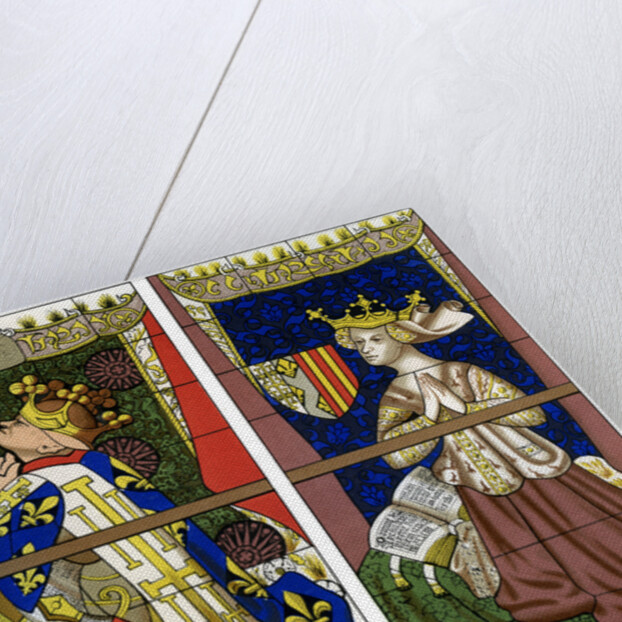 Fragment of a stained glass window in Le Mans Cathedral, Mans, France by Franz Kellerhoven