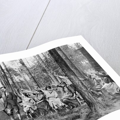 Children taking English lessons in the Forest of Charlottenburg, Berlin, Germany by Anonymous