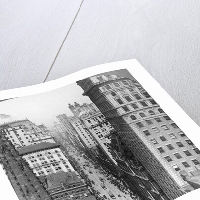 From the Empire building past Trinity Church up Broadway by Underwood & Underwood