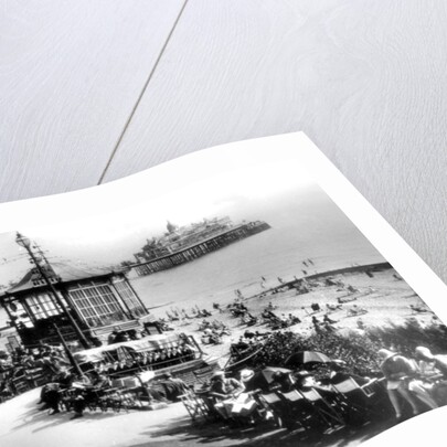 The bandstand and pier, Eastbourne, East Sussex by E Dennis