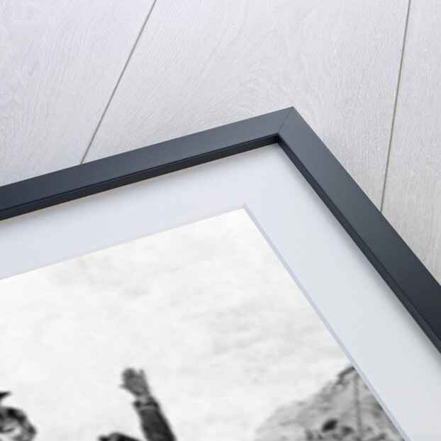 Uhlans checked by barbed wire near Liege, Belgium, First World War by Anonymous