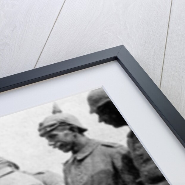 German troops stopping for midday rations on the way to Brussels, First World War by Anonymous