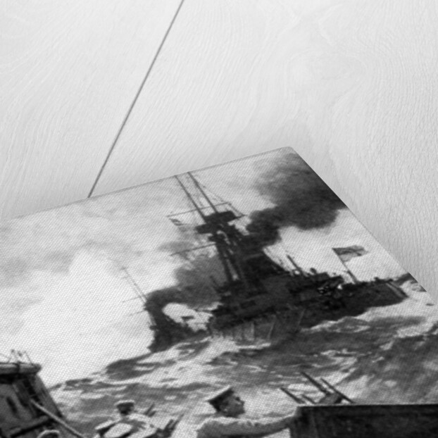 British sailors throwing overboard luxuries, North Sea, First World War by Anonymous