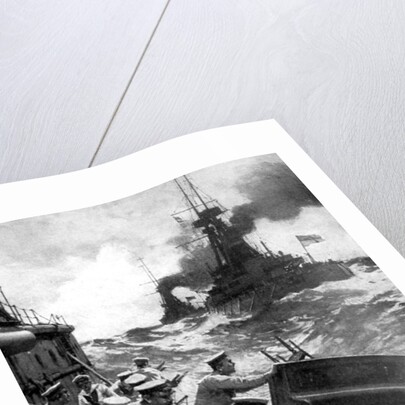 British sailors throwing overboard luxuries, North Sea, First World War by Anonymous