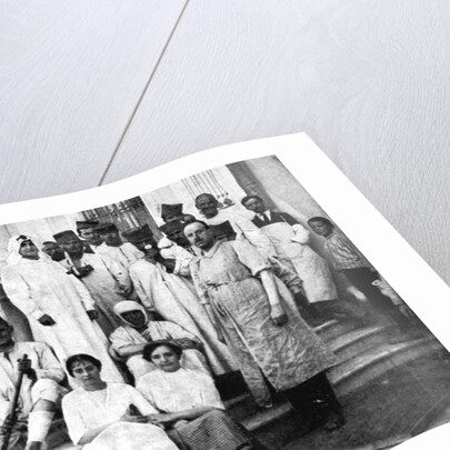 Wounded soldiers being cared for by the Serbian Red Cross, First World War by Anonymous