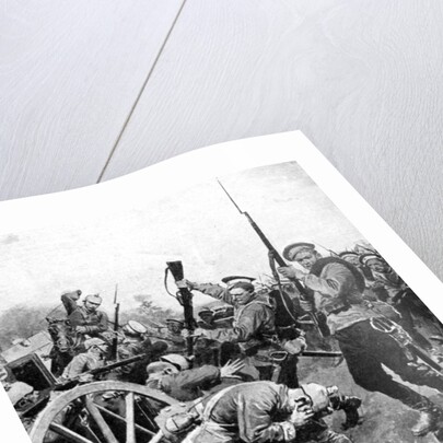 Cossack attack on German troops, East Prussia, First World War by Anonymous