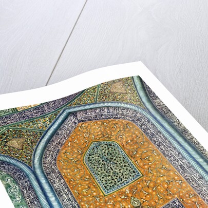Wall panel in the mosque of Sheikh Lutfullah, Isfahan, Iran by Harold E Hare