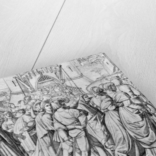 People at the entrance to a city by Anonymous