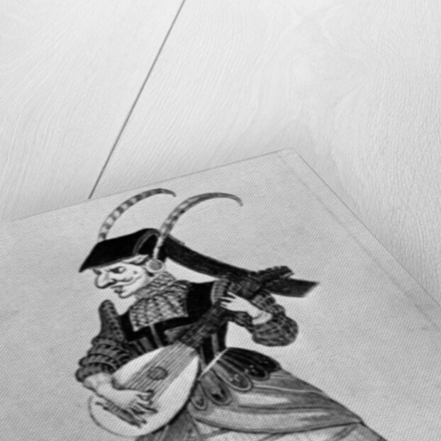 A woman playing a stringed instrument by Daniel Rebel