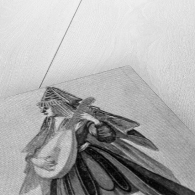 A woman playing a stringed instrument by Daniel Rebel