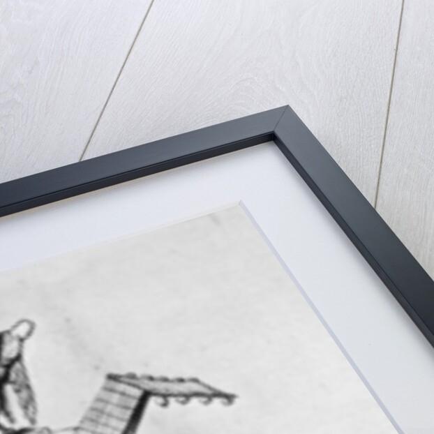 A woman playing a stringed instrument by Anonymous