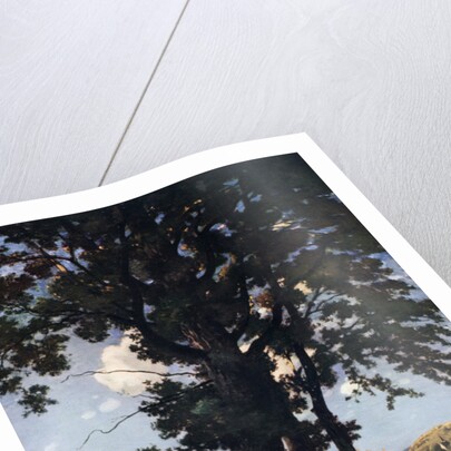 Oak trees in Chateaunenard, France by Henri-Joseph Harpignies