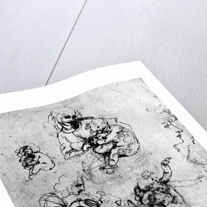 Studies for a 'Madonna Del Gatto' by Leonardo Da Vinci