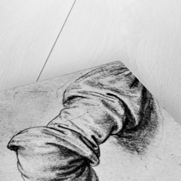 Study for the sleeve of the right arm of St Peter by Leonardo Da Vinci