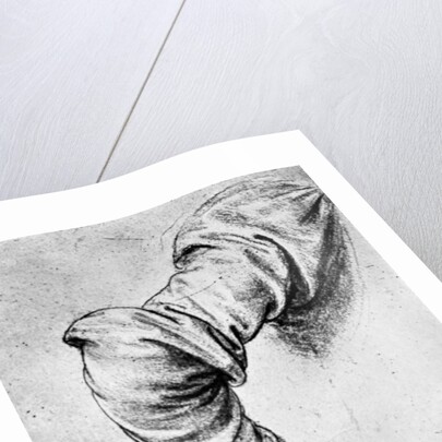 Study for the sleeve of the right arm of St Peter by Leonardo Da Vinci