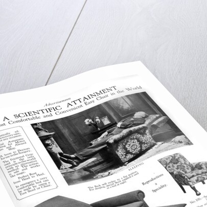 An advertisement for 'Premier' easy chairs by Anonymous