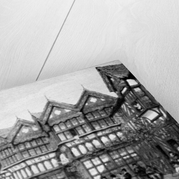 16th Century timberwork at Little Moreton by Joseph Nash