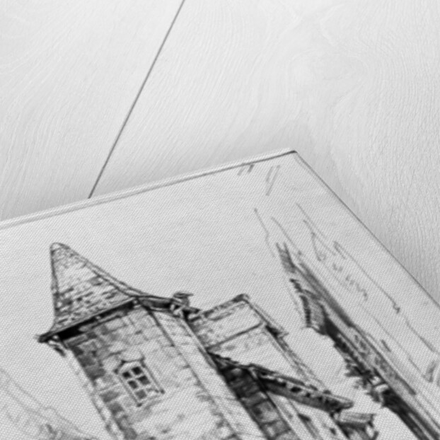 Old House at Angers by M Adams-Acton