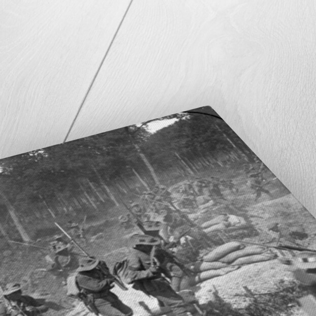 First line Gurkhas storming and capturing a German trench, World War I by Crown