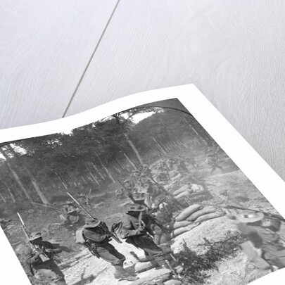 First line Gurkhas storming and capturing a German trench, World War I by Crown