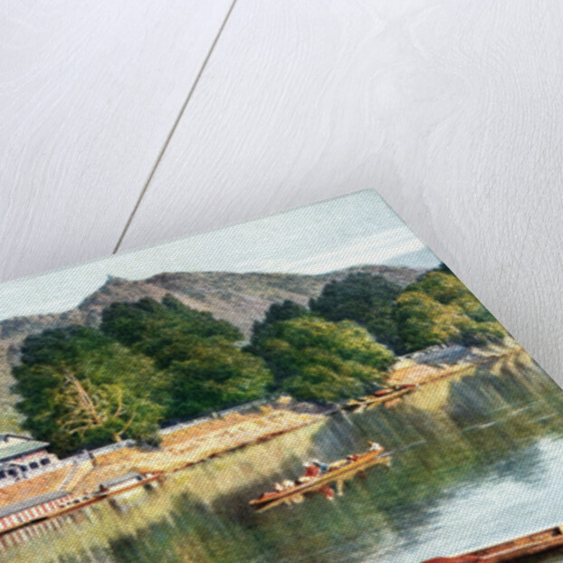 The river Jhelum and clubhouse at Srinagar, India by Anonymous