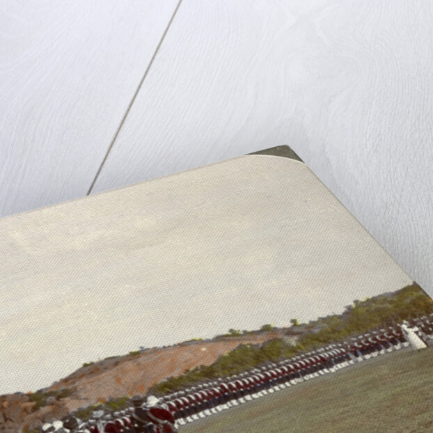 Receiving the colours inside the square, India by Underwood & Underwood