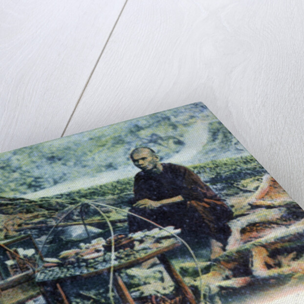 A man selling fruit under a tree, Hong Kong, China by Anonymous