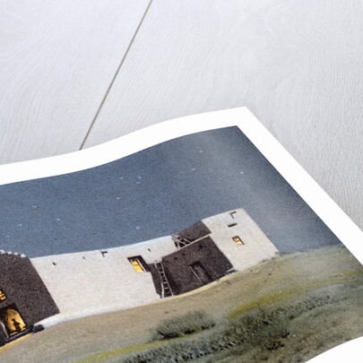 An Indian Church, Pueblo of Sandia, near Albuquerque, New Mexico, USA by Fred Harvey