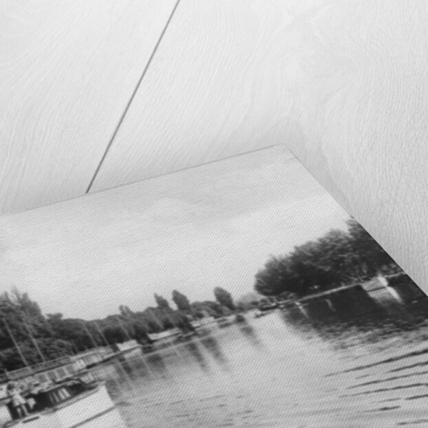 College barges on the River Isis, Oxford by C Richter