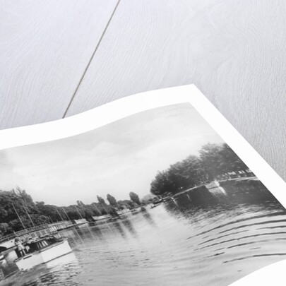 College barges on the River Isis, Oxford by C Richter