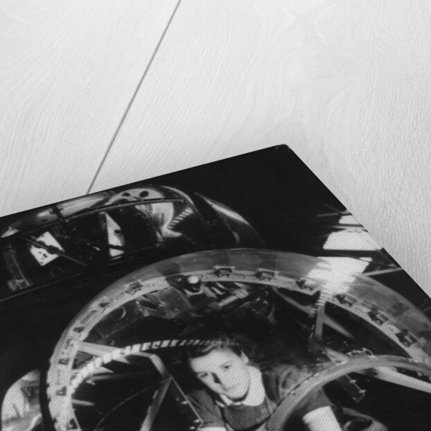 A woman working on a Lancaster bomber, Second World War by Anonymous