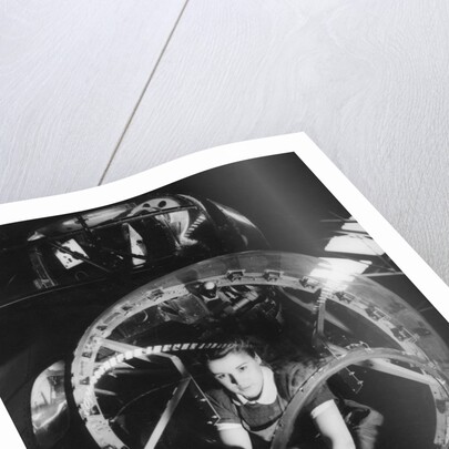 A woman working on a Lancaster bomber, Second World War by Anonymous