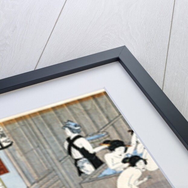 A bath house scene, Japan by Yoshiiku