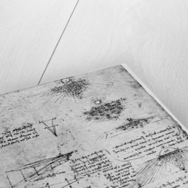 Reflections of the sun on water by Leonardo Da Vinci