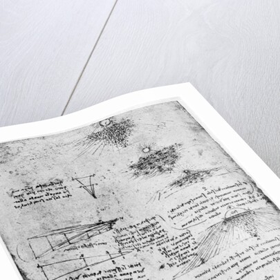 Reflections of the sun on water by Leonardo Da Vinci