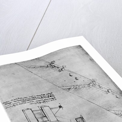 Sketch of a sluice by Leonardo Da Vinci