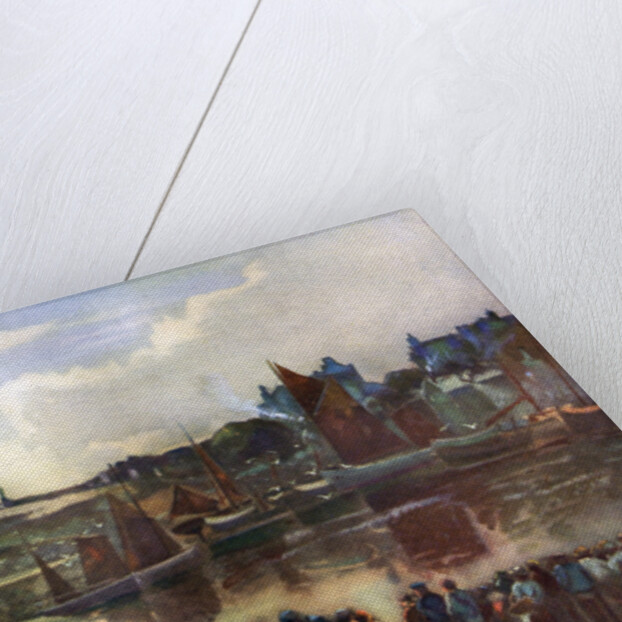 Tenby Castle and harbour, Pembrokeshire, Wales by Louis Burleigh Bruhl