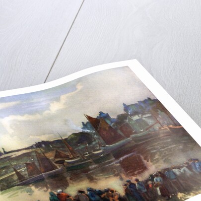 Tenby Castle and harbour, Pembrokeshire, Wales by Louis Burleigh Bruhl