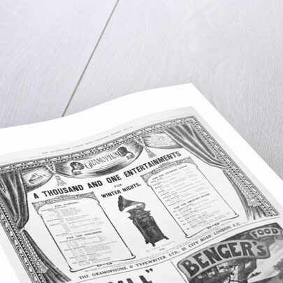 An advertising page in the Illustrated London News, Christmas by Anonymous