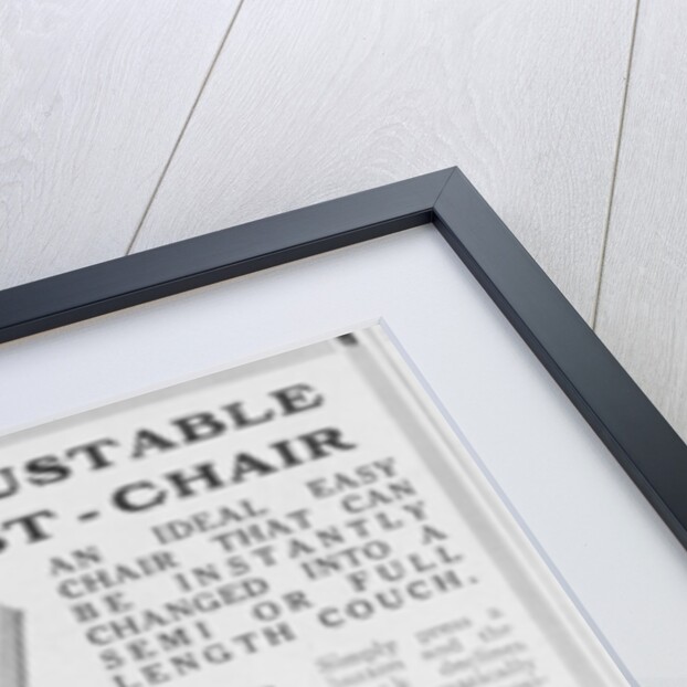 Advert for Foot's 'Burlington' adjustable rest-chair by Anonymous