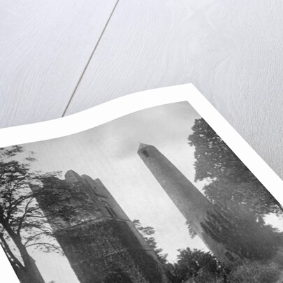 The Round Tower of Swords, Dublin, Ireland, from the east by Valentine & Sons